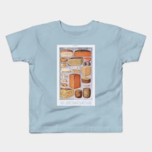 Vintage Cheese Board Chart Kids T-Shirt